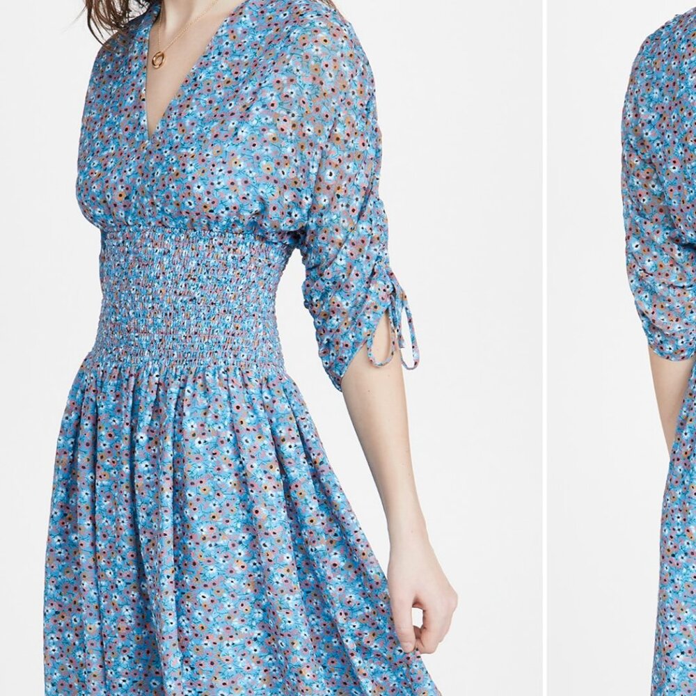 Shoshanna Camella Dress, Size 6, Blue Floral.